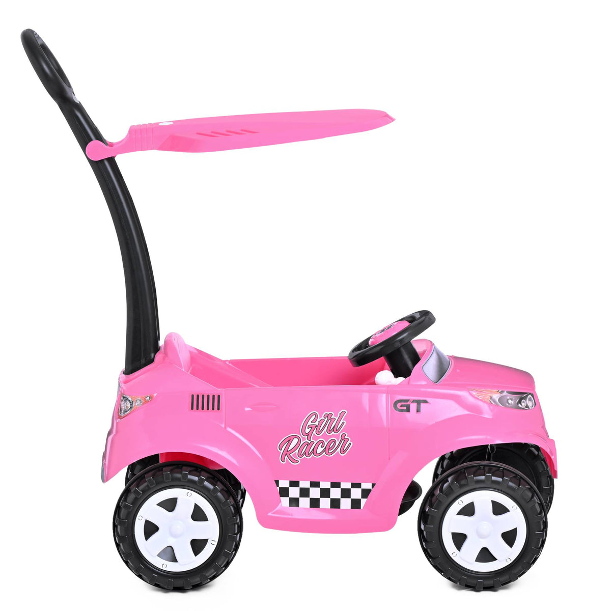 Pink ride cheap on push car