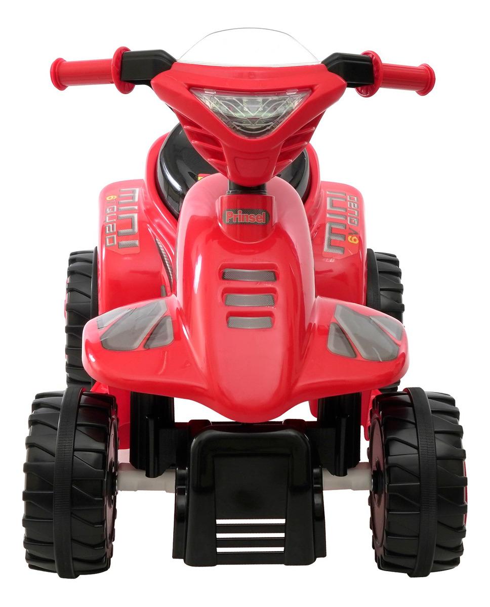 Diez Centro de niños Ajustamiento Moto Eléctrica Prinsel Mini Quad Rojo