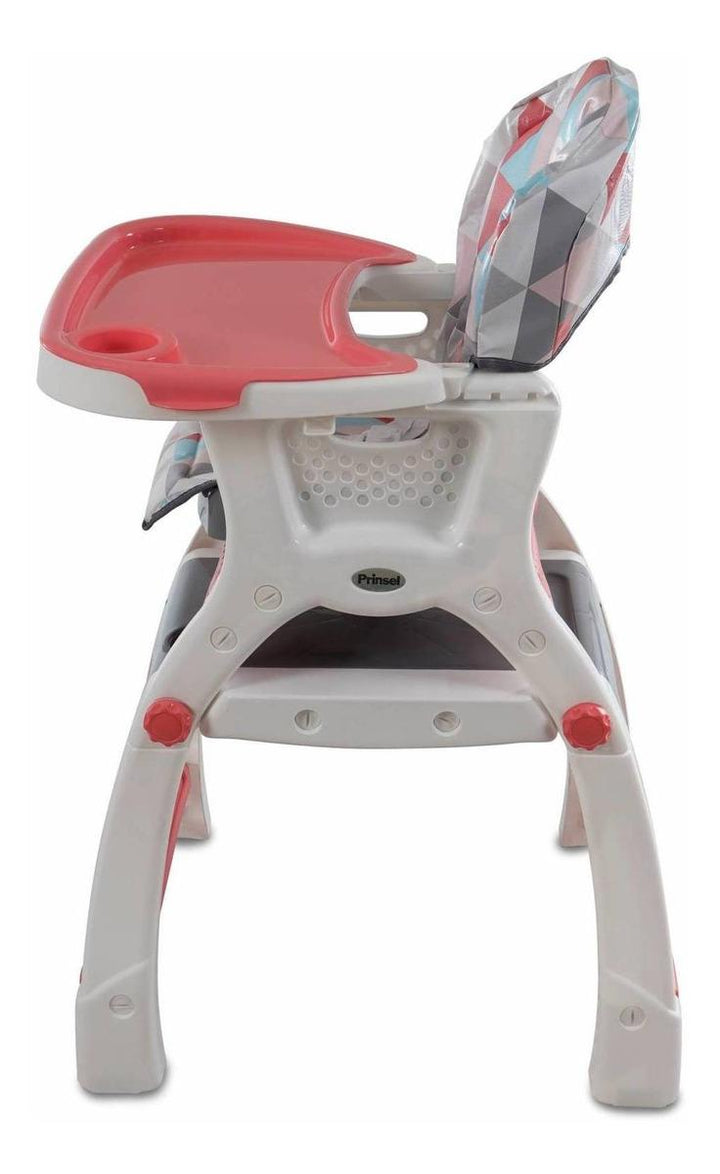 Silla Alta Prinsel  Kinder City Triángulos Rosa