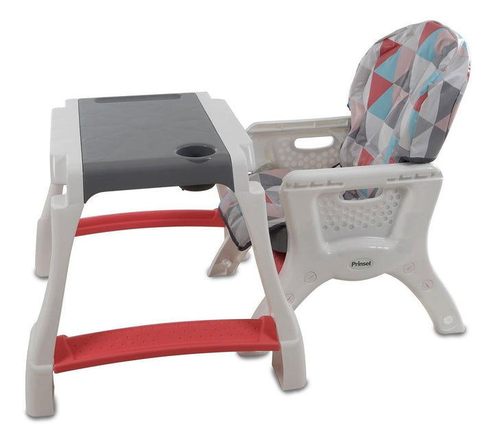 Silla Alta Prinsel  Kinder City Triángulos Rosa