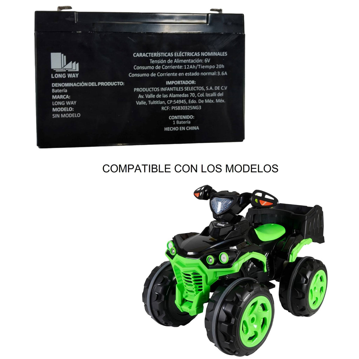 Cuatrimoto Eléctrica Moto Tracker Prinsel Montable Tracker Xl