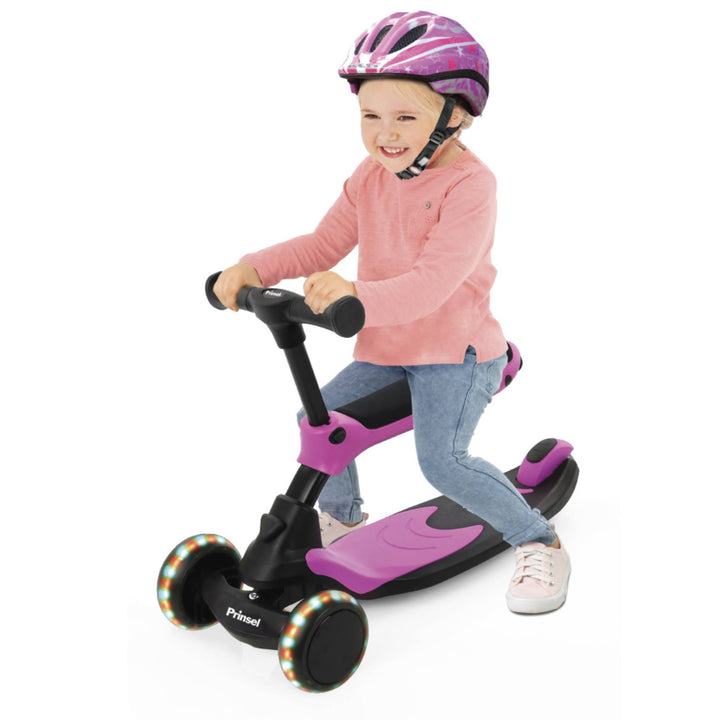 Scooter Prinsel Design 2 en 1 Rosa