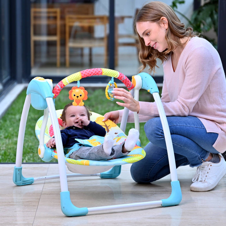 A que edad se puede poner un bebe en el columpio hot sale