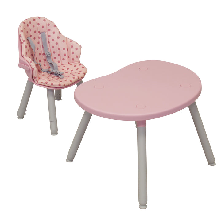 Silla Alta Prinsel Bistro 3 en 1  Rosa